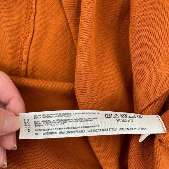 Free People Beach Kahana Orange Swing Tunic Mini Dress Womens XS Boho Oversize - Picture 5 of 8